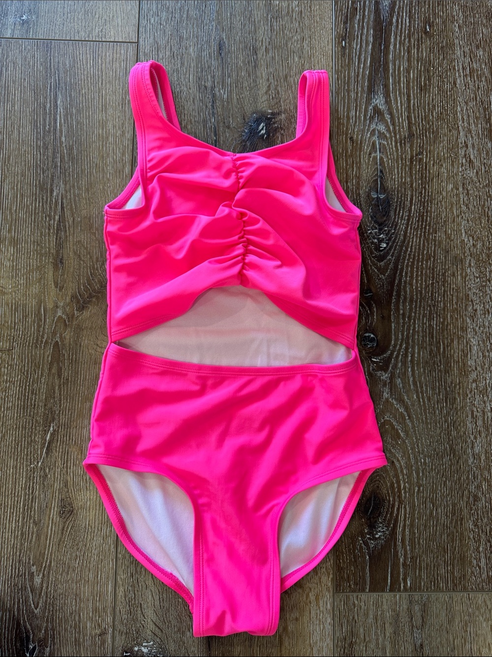 Cat & Jack Neon Pink Girls' One-Piece Swimsuit with Front Cutout